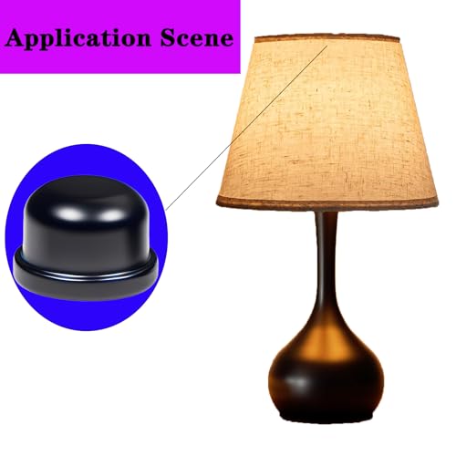 Image of Black Lamp Finials, 1 /4-27 Thread, 1 /2 Inch Lamp Shade Nuts for Harp Tops | 8 Packs Finish Metal Finials with 1 /4-27 Female Threads for Compatible Table, Floor, Desk And Bedside Lamp Harps