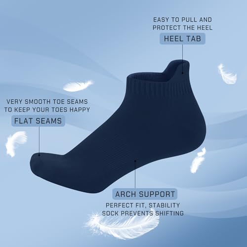 SERISIMPLE Thin Viscose Bamboo No Show Sock Men Low Cut Socks Odor Resistant Breathable Sock 5 Pairs2