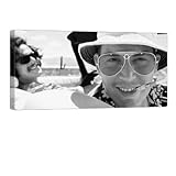 las vegas bilder kostenlos Echter Holzkeilrahmen Paul Sinus Art Fear and Loathing In Las Vegas Leinwand Bild von GALVII - Edler Kino Kunstdruck auf echter Leinwand, fertig aufgespannt auf hochwertigen Holzkeilrahmen - 100x50cm -
