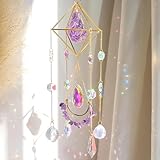 YeahBoom Acchiappasole Cristallo,Crystal Suncatcher,Appendere Vetro Acchiappa Sole,Pendenti Prismi Cristallo,Appeso Arcobaleno Prisma Finestra,Pendenti Suncatcher Decorazione per Casa Giardino Nozze
