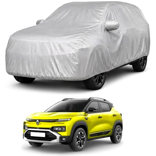 Image of Autofact Car Body Cover Compatible with Kiger | Custom Fit Car Cover | 100% Water-Resistant| Triple-Stitched Lightweight Fabric | Dustproof | Indoor & Outdoor Use | Elastic Bottom