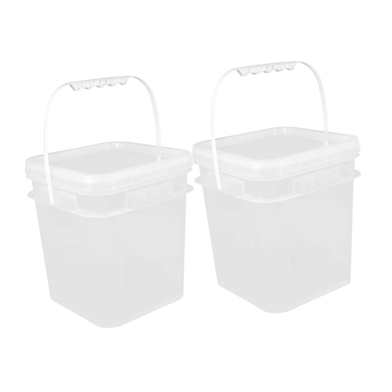 PRETYZOOM 6piezas Cubeta De De Transparente De Contenedores Portátiles para Almacenamiento De y