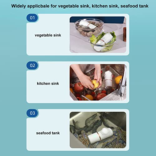 TOPINCN Obst und Gemüsereiniger, Tragbare 3600-mAh Kapselform Waschmaschine, Wiederaufladbare Automatische USB Haushaltsreinigungsmaschine (Weiß)