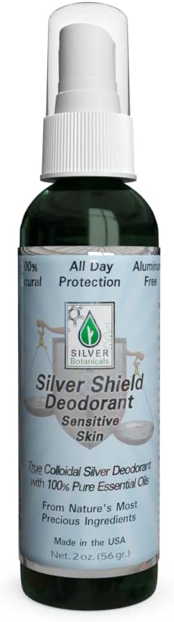Silver Shield Deodorant - Sensitive Skin Formula - Spray-on, All Natural Colloidal Silver Deodorant,2 oz. by Silver Botanicals