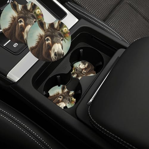 Portavasos para carro de neopreno universal negro 2 piezas