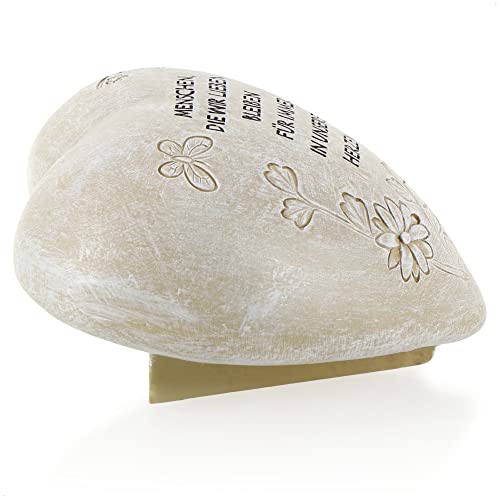 Grabschmuck Stein - 'In Stillem Gedenken' & 'Wir Vermissen Dich'