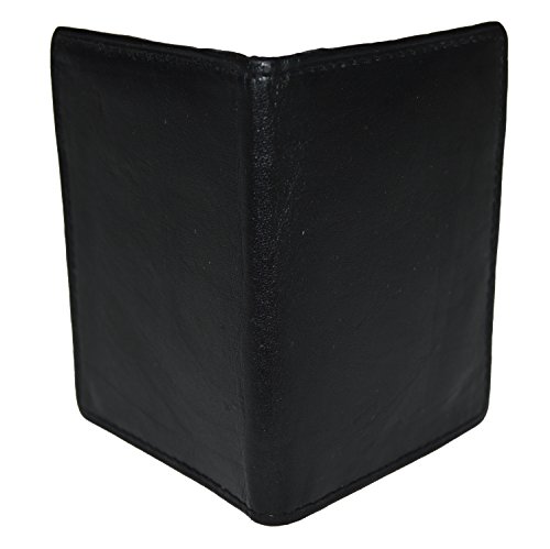 New Slim Thin Mens Bifold Genuine Leather Id Wallet Black Card Holder 714