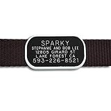 LuckyPet Pet ID Tag: Collar Tag - Attaches Flat to Any Collar - Perfect for Dogs or Cats - Custom En