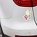 DCJ Adesivi per Auto 10.2X14.1CM Bellissimi Fiori di Giglio Decor Adesivi per Auto Paraurti per finestrini Personalizzati