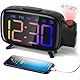 ELEHOT-Store Projektionswecker,Radiowecker Funkuhr Digital 4 Projektionshelligkeiten Doppelwecker Snooze Funktion mit Typ-C