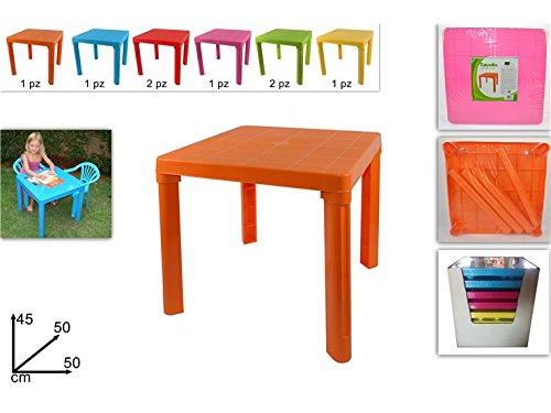 Tavolo bambino in plastica 50x50x45cm (Fuxia)