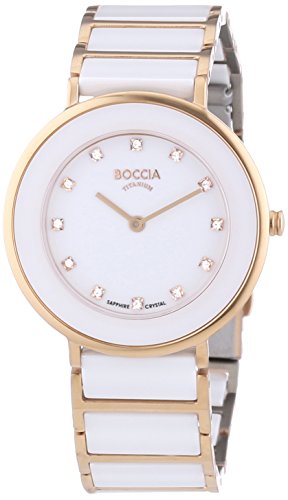 Preisvergleich Produktbild Boccia Damen-Armbanduhr XS Analog Quarz Keramik 3209-04