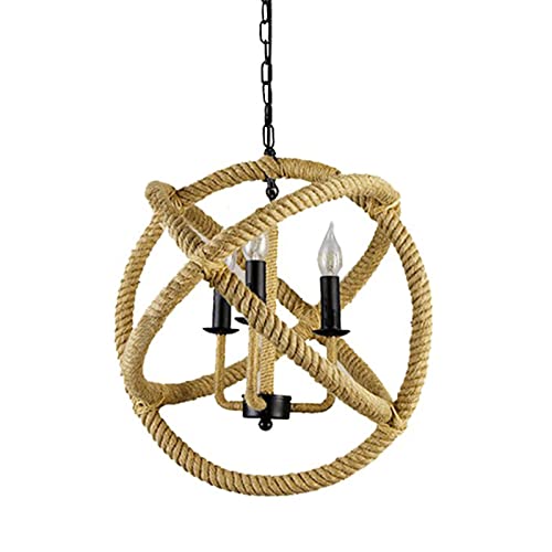 Suspension boule chanvre ajustable 35cm : finissez en avec les plafonniers tristes et froids