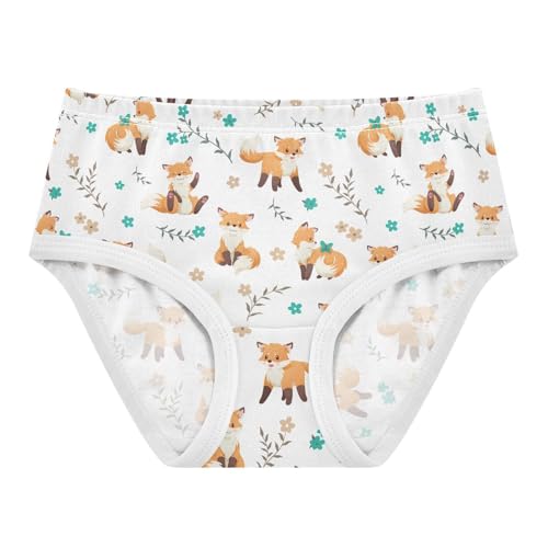 Little Girl Underwear Toddler Panties Kids Undies Cute Fox Cartoon Soft Cotton Briefs 2T-8Y