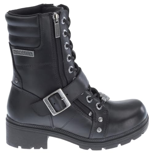 HARLEY-DAVIDSON FOOTWEAR womens Talley Ridge Motorcycle Boot, Black, 9 US
