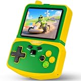 Kids Handheld Video Game Player, 220 Preloaded Classic Games, Portable Plug & Play Retro Game Console with 3.5'' Screen & Rechargeable Battery, No Ads, Mute Function for Travel-Green
