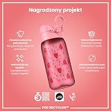ION8 Butelka dla Dzieci, 350 ml/12 oz, Szczelna, Łatwa do Otwarcia, Bezpieczny Zamek, Można Myć w Zmywarce, Bez BPA, Uchwyt do Przenoszenia, Łatwa do Czyszczenia, Bezwonny, Biedronki