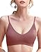 Produktbild GORRENNO Baumwolle Bralette für Damen ohne Bügel V Hals Cami Top BH Gepolsterter Abnehmbar für Kleine Brüste Frauen