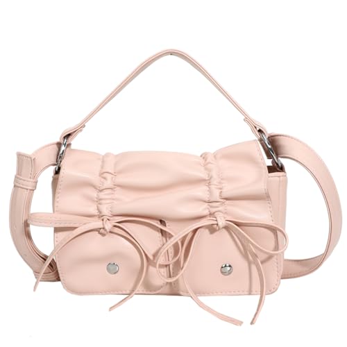 HICARRY Bow Purse Shoulder Bag Small Coquette Crossbody Bags Y2k Aesthetic Faux Leather Underarm Handbag Satchel for Women