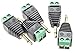 CablesOnline 5-Pack 3.5mm (1/8") Mono Male Plug to AV 2-Screw Terminal Block Balun Connector, PL-CN11-5