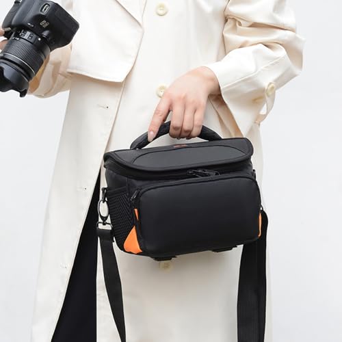 Bolsa de viaje compacta para cámara reflex digital con bolsillos laterales 4