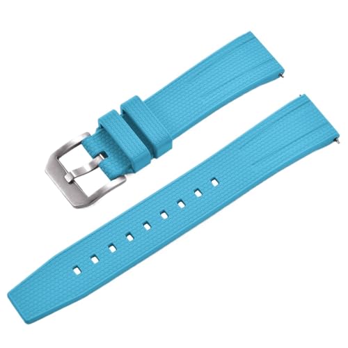 20mm/22mm ���o�[���v�o���h - �_�C�o�[�Y�E�H�b�`�p�\�t�g�t�b�f�S���X�g���b�v(Sky blue,Strap20mm-Buckle18mm)