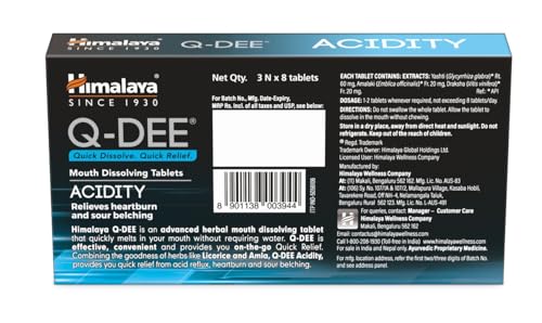 Image of Himalaya Q-DEE (ACIDITY) TABLETS 3NX8'S Pack
