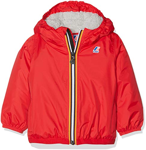  K-Way LE Vrai 3.0 Claudine Orsetto Impermeabile, Rosso (Red K08), 80 (Taglia Produttore:12M) Unisex-Bimbi