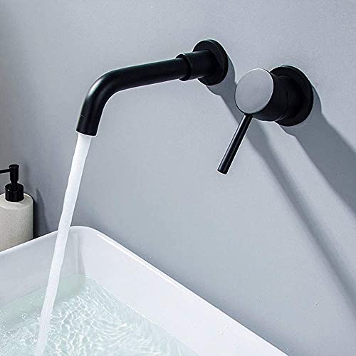 Robinet de salle de bains noir encastrable pour un lavabo moderne et épuré