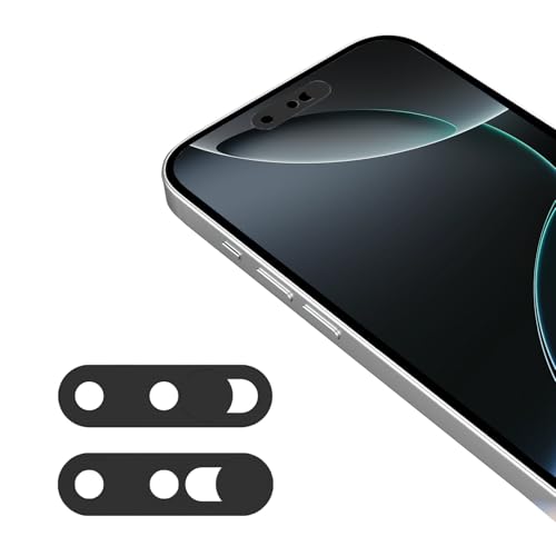 Front Camera Cover Compatible for iPhone 16/16Plus/16Pro/16Pro Max/15/15 Plus/15 Pro/15 Pro Max/14 Pro/14 Pro Max,Webcam Cover Protect Privacy and Security,Not Affect Face ID,Black-Updated Version