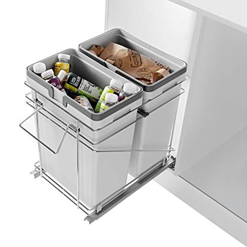 Organizador de basura y reciclaje para cocina pull-out 64 cuartos miniatura 2