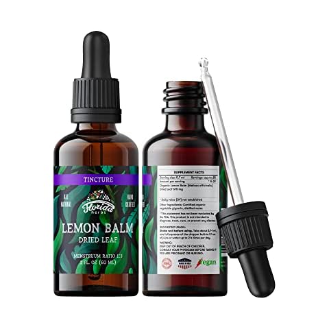 FLORIDA HERBS Lemon Balm Tincture - Organic Lemons Drops - Dried Lemon Balm Made in USA - Non-GMO - Lemon Balm Extract 2 Fl. Oz Cover