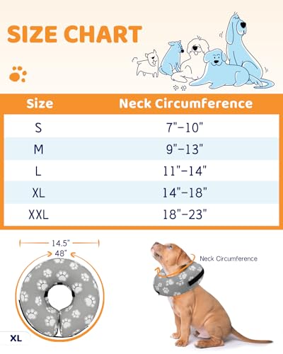 Image of Supet Inflatable Dog Cone Collar Alternative After Surgery, Dog Neck Donut Collar Recovery E Collar for Neuter, Soft Pet Cone for Small Medium Large Dogs