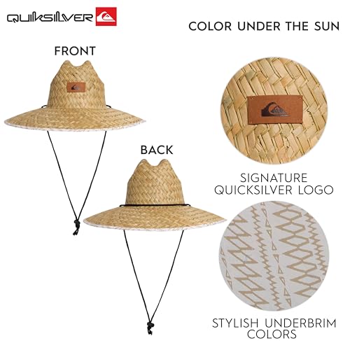 Image of Quiksilver Men's Wide Brim Outdoor Lifeguard Straw Sun Hat