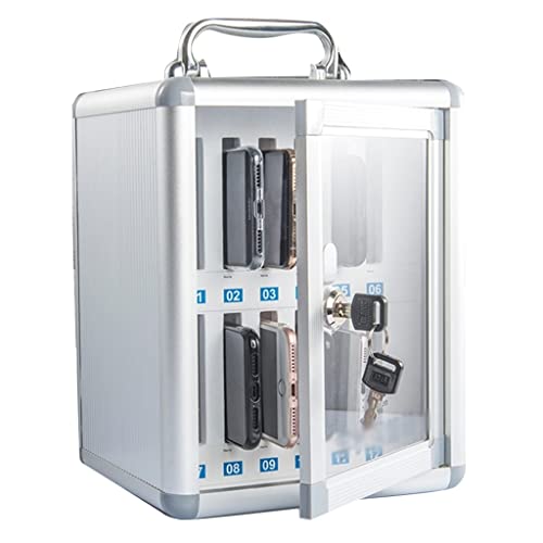 Mobile Phone Storage Locker with Numbered Locks - 60 Slots for School and Office Use, Transparent Design Perfect for Exam and Work Environments