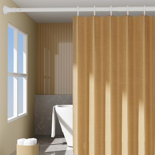 Barre de douche réglable extensible 210 300 cm support rideau sans perçage cloison - 5
