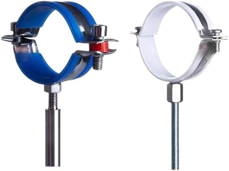 Stainless steel clamp pipe clamp elevator metal pipe clamp glass beaker flask condenser tube clamp pole length 20cm(O)