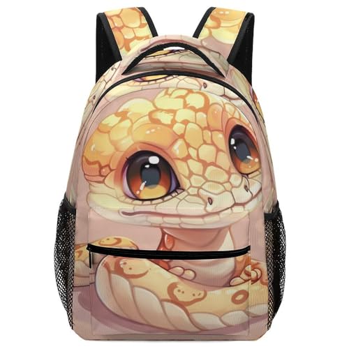 XKASKDFKE Serpiente majestuosa Mochila Para Niños Animal Morral Calidad Y Resistencia Bolsa Para Colegio Viaje Cámping Mujer & Hombre One Size
