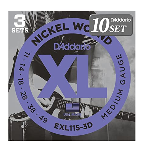 D'Addario __I GLM^[ jbP Blues/JazzRock .011-.049 EXL115-3D 3setpbN x 10Zbg yKiz