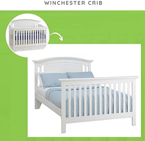 White Solid Wood Full Size Bed Conversion Kit