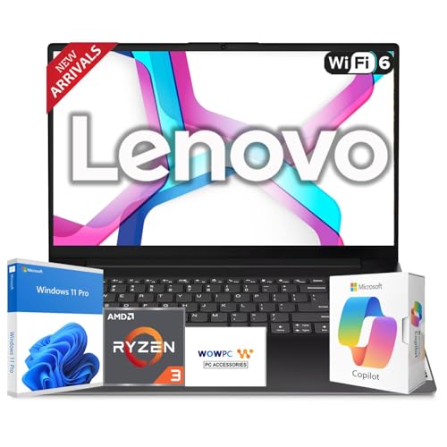 Lenovo 2026 Newly Released Business Laptop with MS 365 for the Web, AMD Ryzen 3 7000-Series CPU, 16GB DDR5, 256GB PCIE, 15.6' FHD Display, Fast Charging Speed, 14.5-Hour Battery Life, Windows 11 Pro