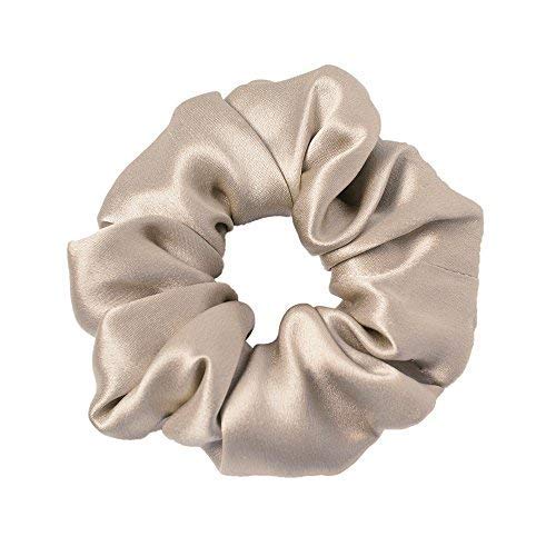 Silk Charmeuse Scrunchy -Regular -Scrunchies For Hair - Silk Scrunchies For Women Soft Hair Care (Coffe)
