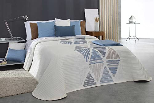Reig Martí Colcha Reversible Azul Cama 135 cm Lynch