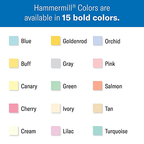 Image of Hammermill Colors Blue, 20lb., 8.5x11, 3 Hole, 500 Sheets /1 Ream, (102905R)