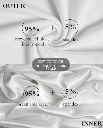 Image of Satin Lined Halo Turban for Men Women Vintage Head Wraps Beanies Sleep Cap Turban Durag for Locs Dreadlocks
