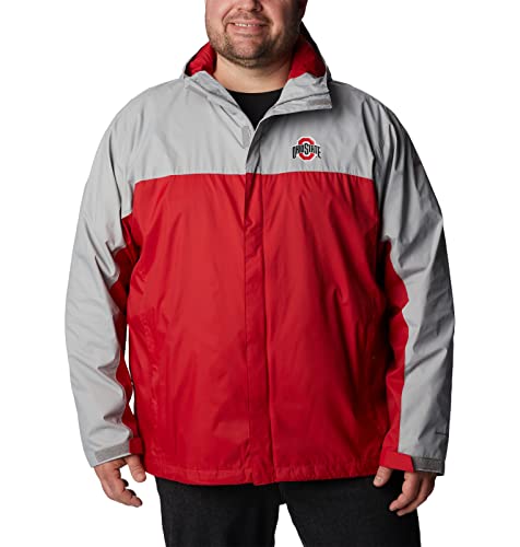 Columbia Men's Collegiate Glennaker Storm Jacket, Os - Columbia Grey/Intense Red, Large #TOP5