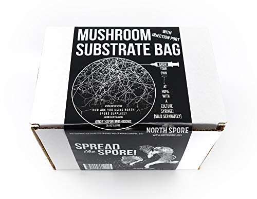 North Spore Sterilized Grain Bag with Injection Port (3lbs) | Home-Made Mushroom Spawn of Any Species | All You Need is a Spore Syringe (not Included) | Better Substrate Than Rye Berries (1)