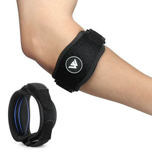 flintronic 1PC Cinta de Codo Tenista, Coderas Epicondilitis con Almohadilla EVA, Coderas de Golfista Ajustable y Antideslizante, Codera Tendinitis para Alivio del Dolor de Codo de Tenista y Golfista