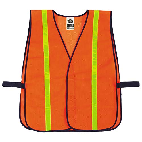 Ergodyne GloWear 8040HL Non-Certified Hi-Gloss High Visibility Vest, One Size, Orange