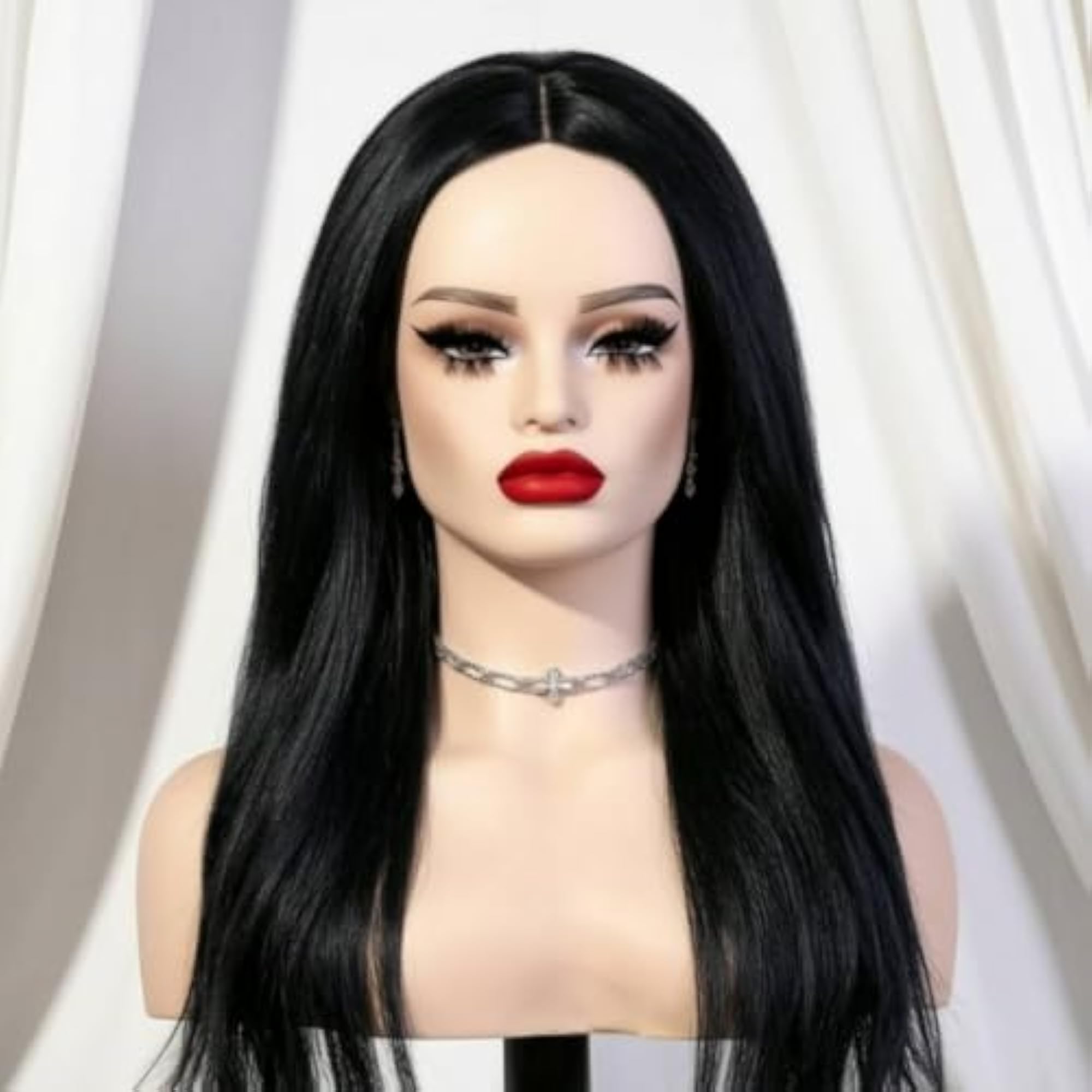 Bald Flesh-Tone Realistic Head with Shoulders Display Model